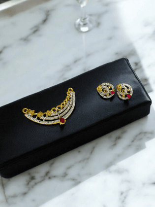 White & Red Diamonds Pendant