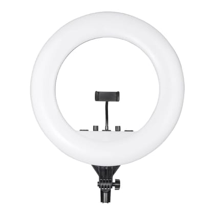 Digitek Platinum (DPRL-19H) Professional LED Ring Light Runs on AC/DC Power with No Shadow apertures, Ideal use for Makeup, Video Shoot, Fashion Photography & Many More