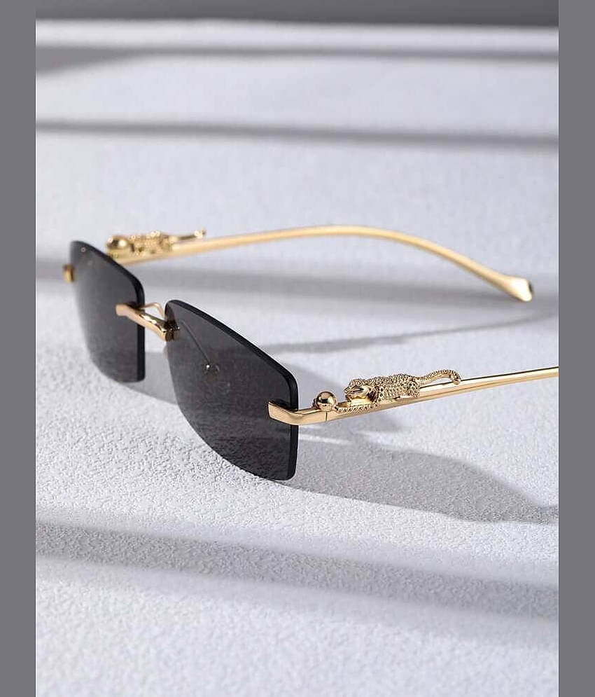 Dyana Core Gold Rectangular Sunglasses ( Pack of 1 )