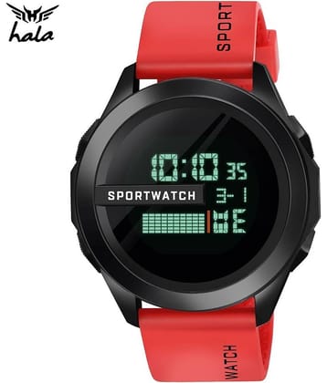 Hala - Red Silicon Digital Men's Watch