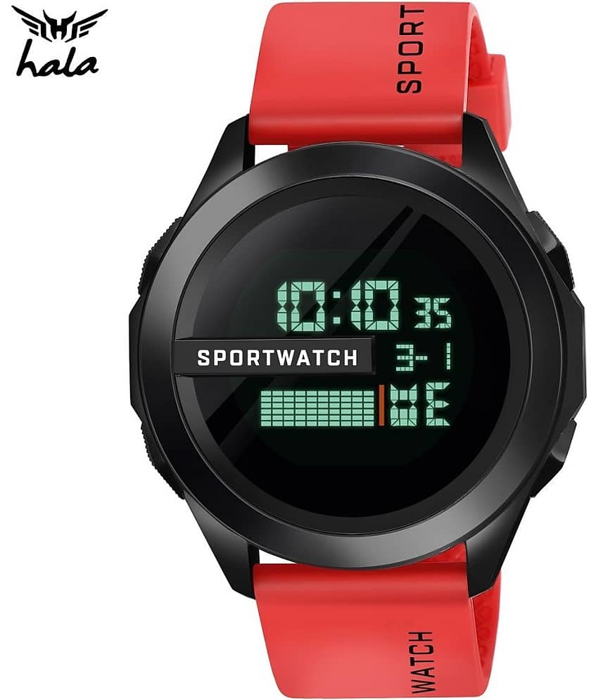 Hala - Red Silicon Digital Men's Watch