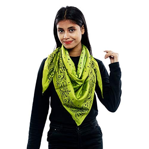 Eri Silk Printed Scarf Yellow