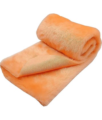 PRANSUNITA Super Soft Peach Fur Cloth, Size 38" x 32", Hair Length 2 cm, Used for Dresses, Home Furnishing, Soft Toys Making, Jackets Etc