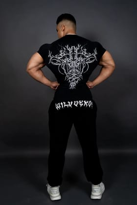SURGE FIT COMPRESSION TEE (BLACK)-S