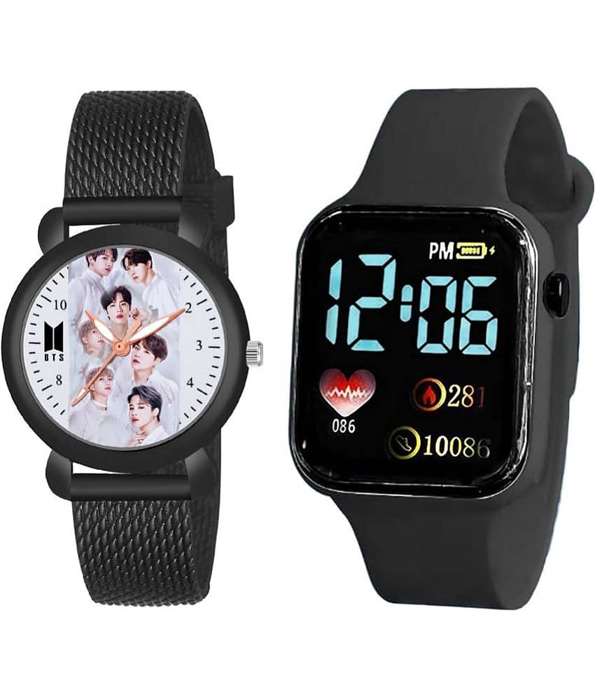DECLASSE Black Dial Digital Boys Watch ( Pack Of 2 )