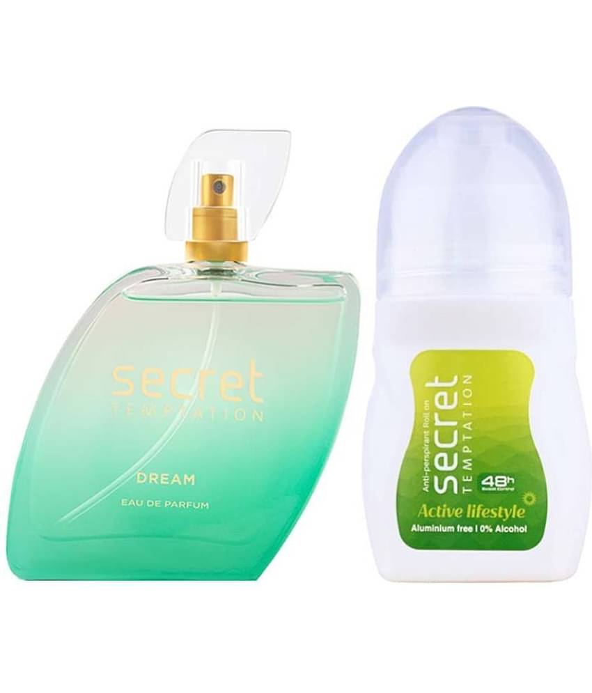 secret temptation Active Lifestyle Roll-on & Dream Perfume 50ml each, Combo Pack of 2 for Women (2 Items in the set)