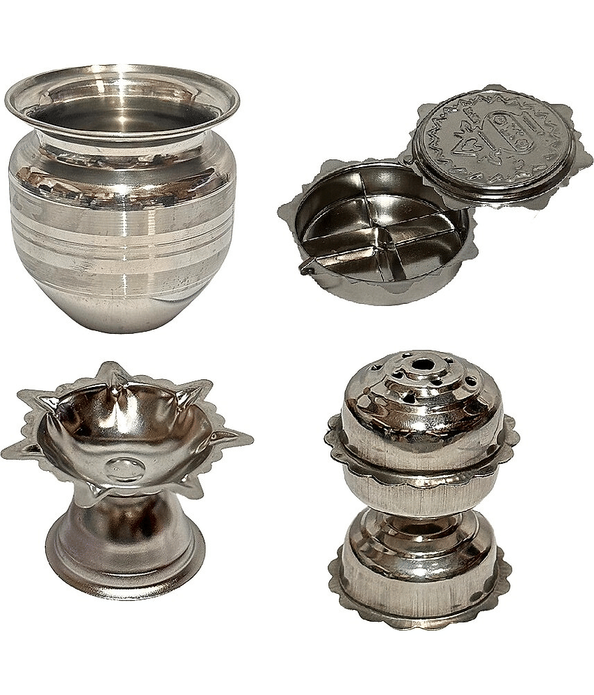 Dynore Pooja Lota 4 Pcs Pooja Tools ( Pack of 4 )