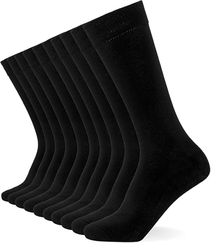 VOICI Men's Formal Socks Black, White Blue and Grey Color Free Size - Black