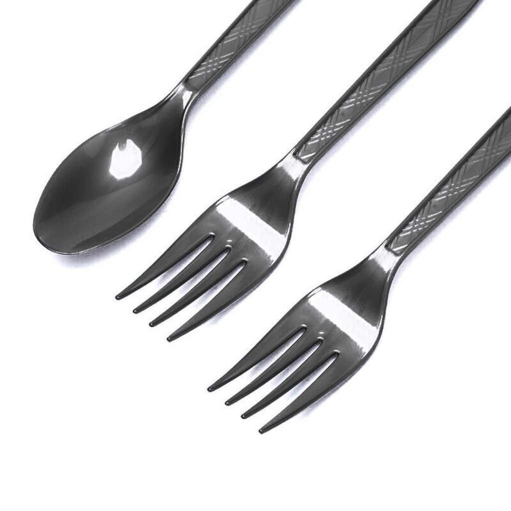 Black Disposable Forks for Birthday Parties / Picnic / Travel - 20PC - Party and Festive Needs | Buy online on ZillyBuy