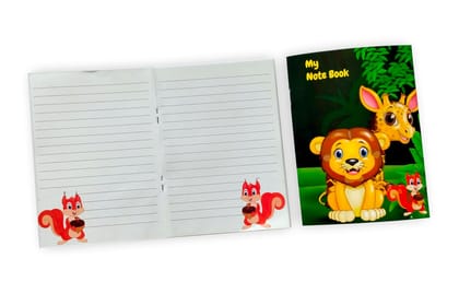 Kids Jungle Theme Printed Ruled Laminated Cover Colourful Notepad, 32 Pages, (Size: 5.8 x 4 inch) -  10