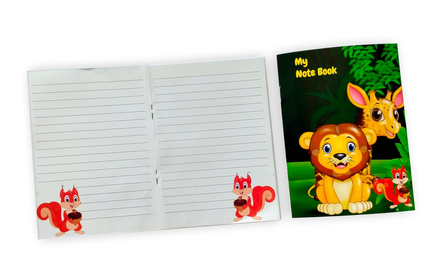 Kids Jungle Theme Printed Ruled Laminated Cover Colourful Notepad, 32 Pages, (Size: 5.8 x 4 inch) -  10