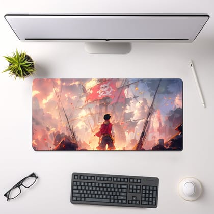 MONKEY D. LUFFY MOUSE PAD (23 X 11 INCHES) - GAMING MOUSE PAD | RUBBER BASE DESK MAT