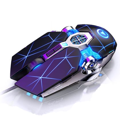 G3OS Wired RGB Gaming Mouse, Laser Sensor, Mute, Black