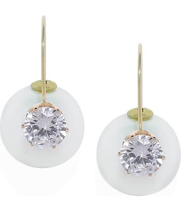 Spargz Fashion Daily Wear Gold Plated Alloy Pearl & Synthetic Stone Jacket Earring For Women OER_5279