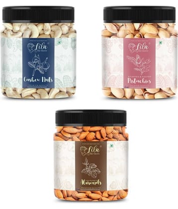 Lila Dry Fruits Cashew, Almond & Pistachios Combo | Kaju Badam Pista Combo (100g x 3)