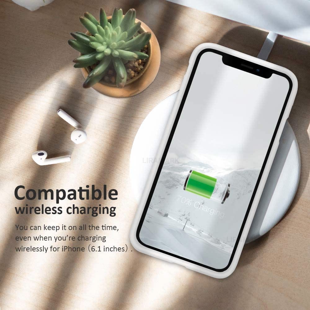 LIRAMARK Liquid Silicone Soft Back Cover Case for Apple iPhone 11