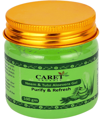 Caret Organic Caret Organic Pure (99%) Aloe Vera Shaving Gel Gel with Neem & Tulsi 100 g