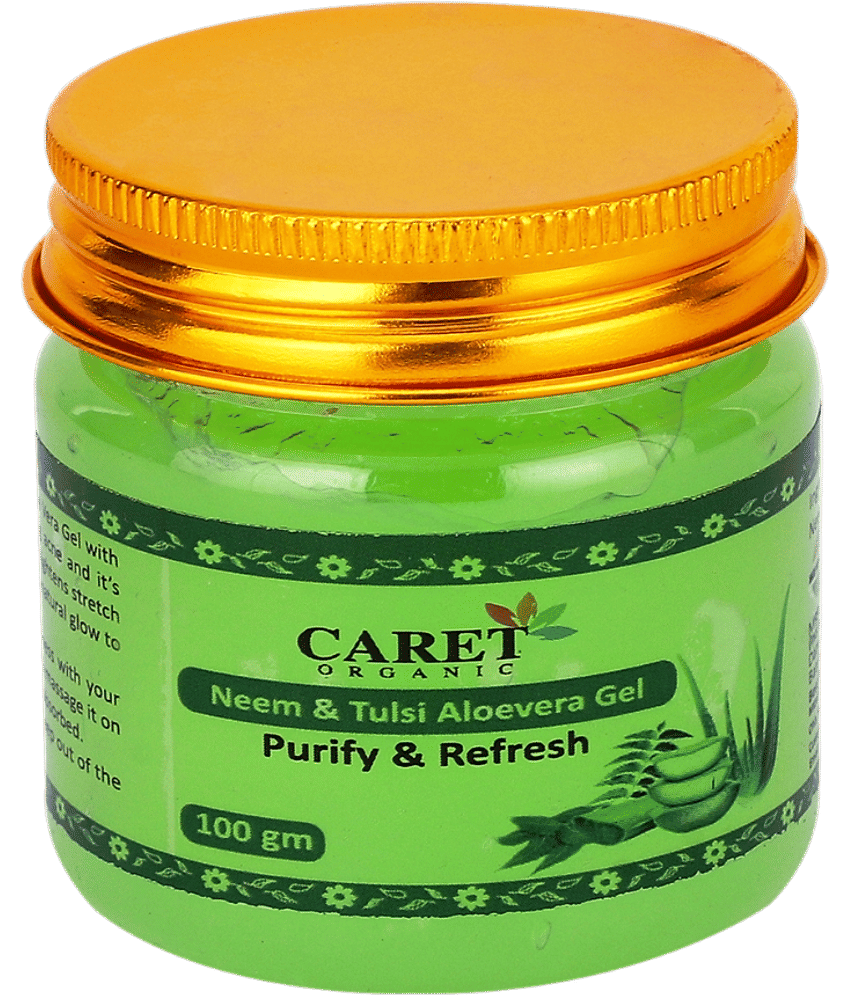 Caret Organic Caret Organic Pure (99%) Aloe Vera Shaving Gel Gel with Neem & Tulsi 100 g