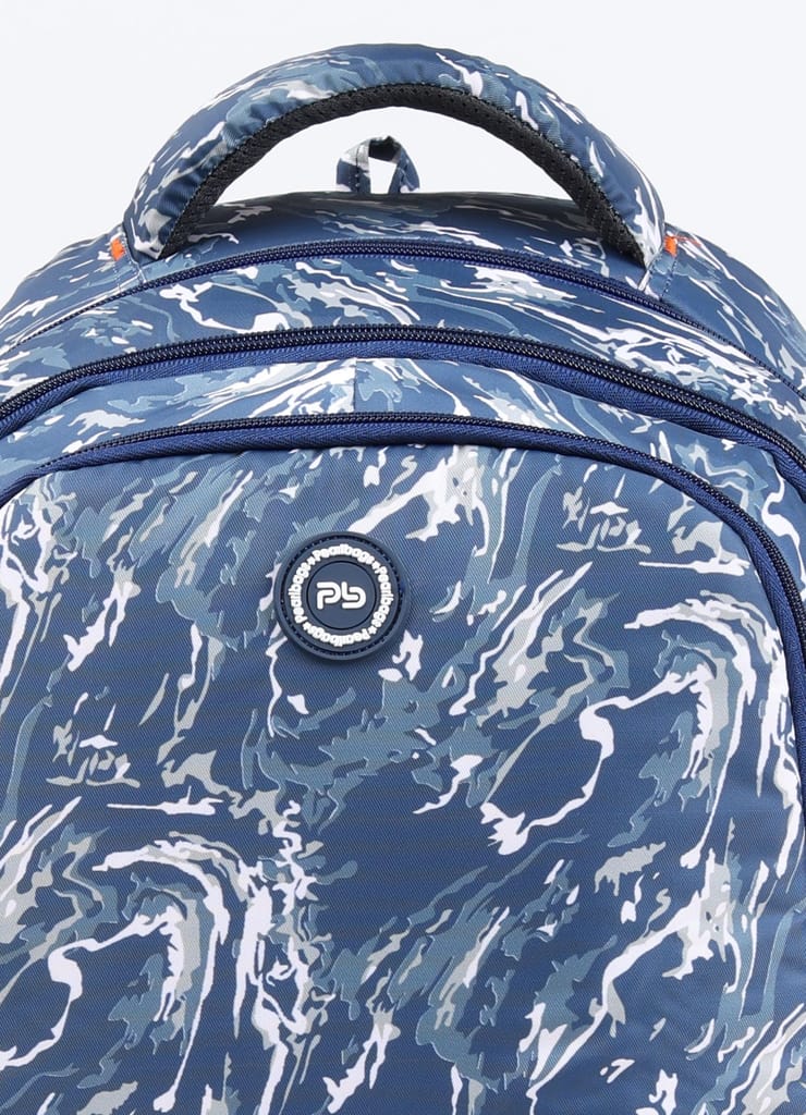 PB Pearlbags Archer 22L printed Laptop Backpack , 3 Compartments, Bottle Holder, Organizer, Premium Fabric, Water Resistant Anti Theft , School & College Bag for Boys and Girls, Office & Travel Bag for Men and Women