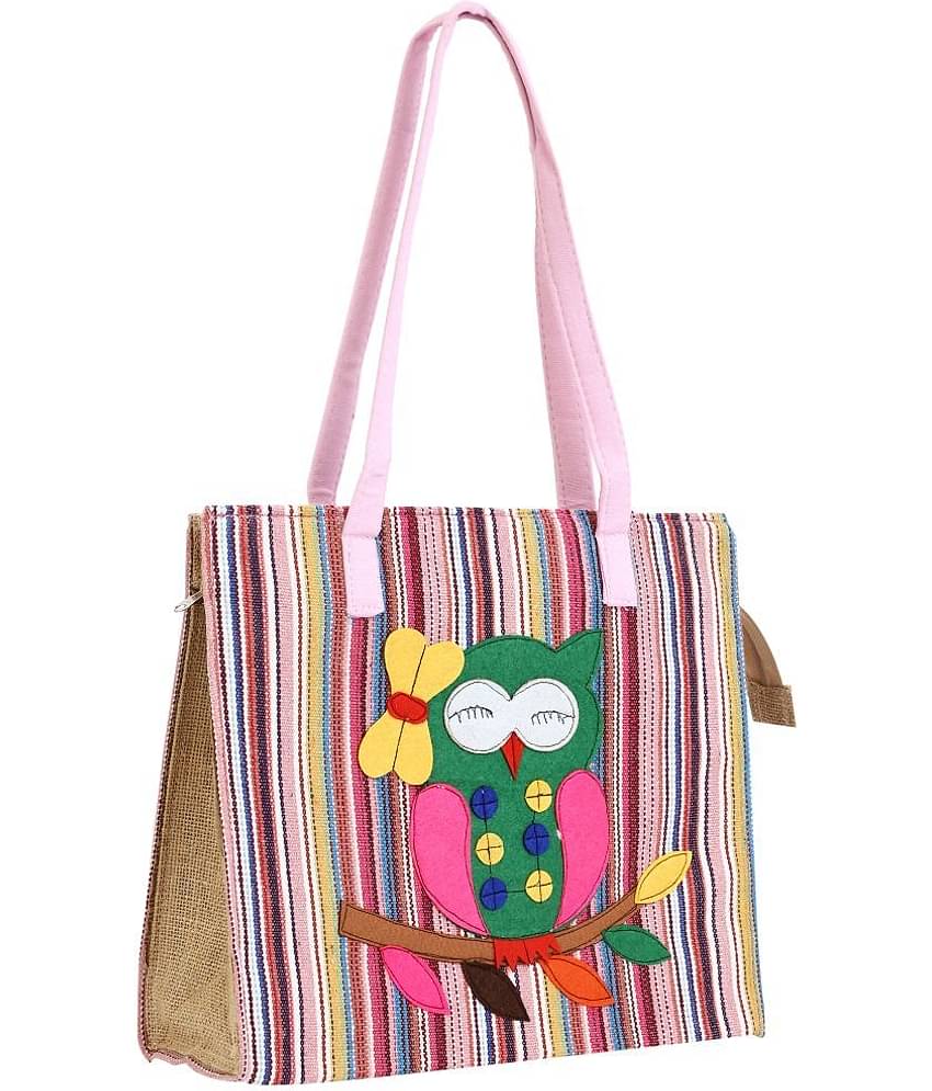 ENSAC Tote Bag Jute Set of 2 ( Light Grey )