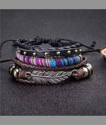 FASHION FRILL Brown Bracelet ( Pack of 4 )