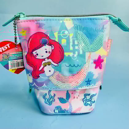 Premium Quality Shrink & Stretch Stationery Pouch for Kids-Mermaid