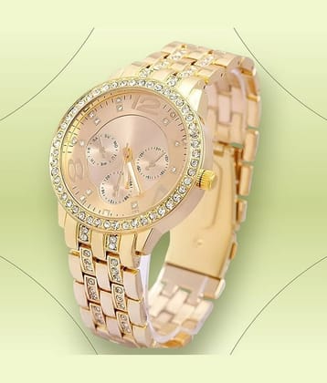 Cosmic Gold Metal Analog Womens Watch