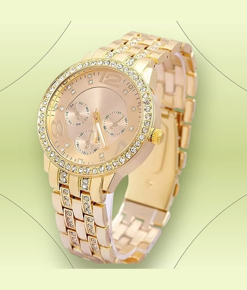 Cosmic Gold Metal Analog Womens Watch