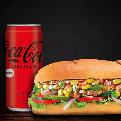 Corn & Peas Sandwich (15cm) + Coke(Save 31%) Corn & Peas Sandwich (15cm) + Coke(Save 31%)