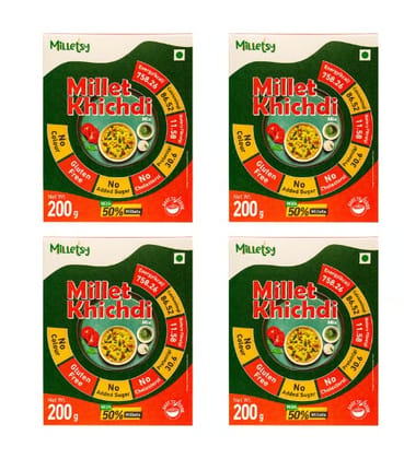 Milletsy Millet Khichdi Instant Mix Pack of 4| 200 gm each