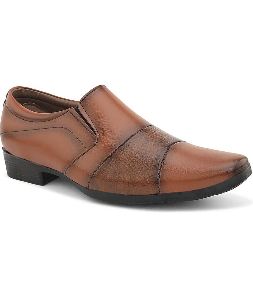 Sir Corbett Tan Men's Slip On Formal Shoes
