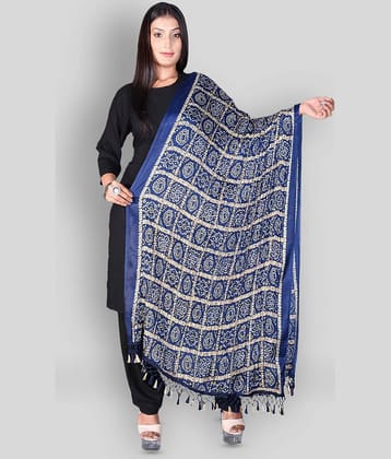 Apratim Blue Banarasi Silk Bandhej Dupatta - Single