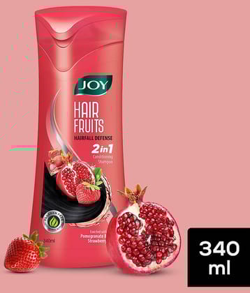 Joy Hair Fruits Hairfall Defense Conditioning Shampoo 340ml, (Pack of 1)