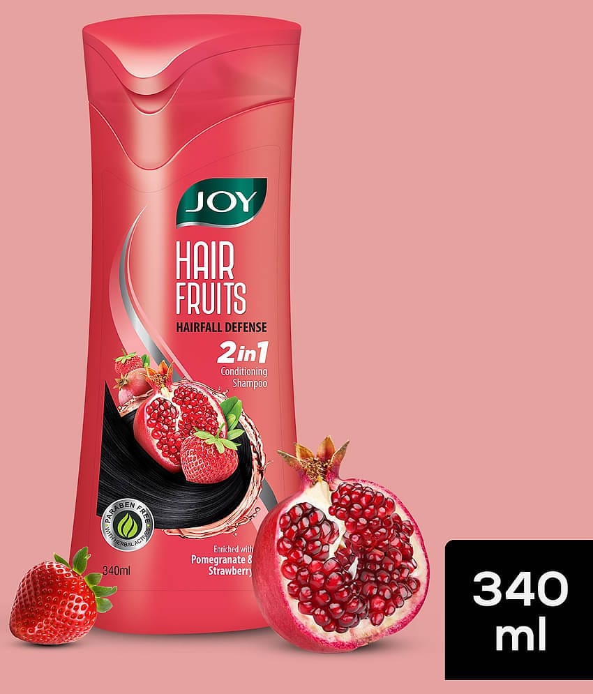 Joy Hair Fruits Hairfall Defense Conditioning Shampoo 340ml, (Pack of 1)
