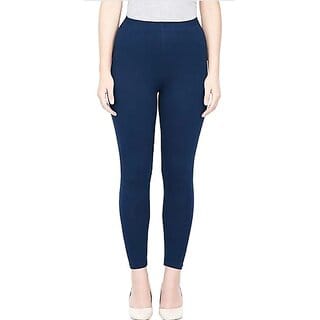 Viaan Ankle Length Ethnic Wear Legging (Dark Blue, Solid)