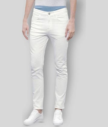 x20 - White Cotton Blend Skinny Fit Men's Jeans ( Pack of 1 )