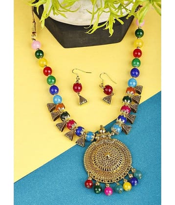 Sunhari Jewels Multicolor Alloy Necklace Set ( Pack of 1 )