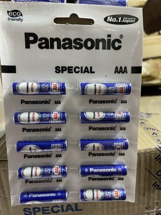 Panasonic 1.5V Metal AAA Batteries/Dry Cell, Anti Leak (Pack of 10)