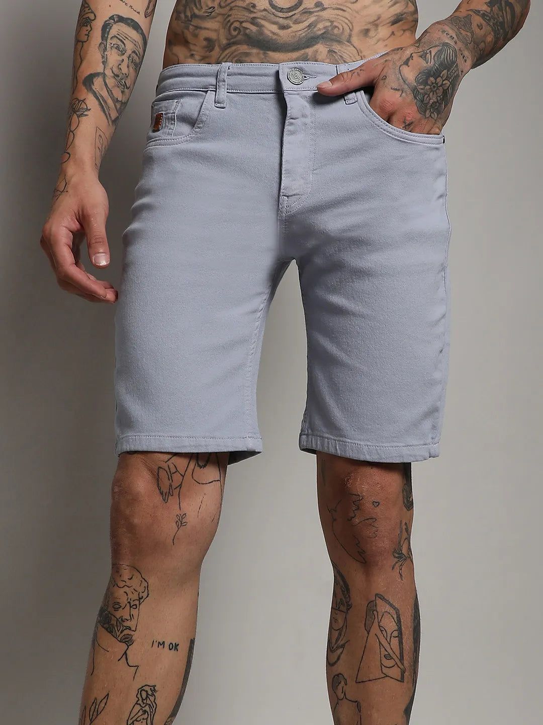 Chino Denim Shorts-30