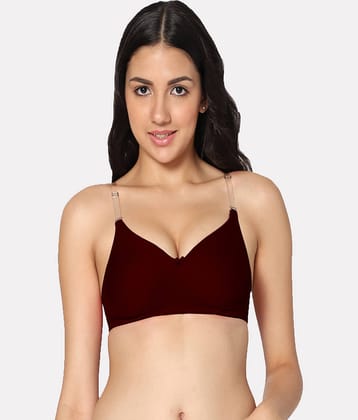 IN CARE LINGERIE Cotton Blend Heavily Padded Women's Push Up Bra ( Maroon )
