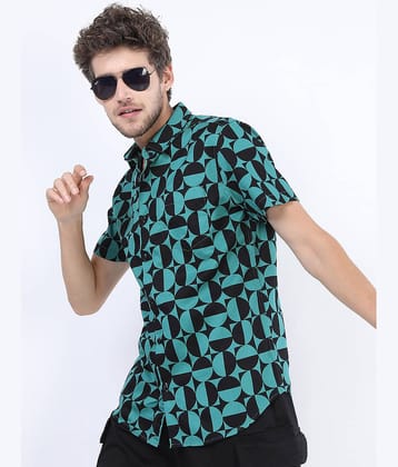 Ketch 100% Cotton Regular Fit Printed Half Sleeves Men's Casual Shirt - White ( Pack of 1 )