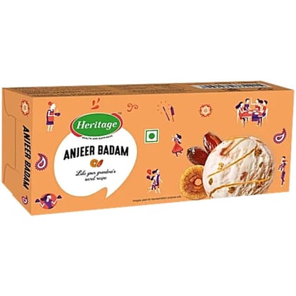 Heritage Anjeer Badam Ice Cream, 700 ml - 700 mL - 700 mL - One unit