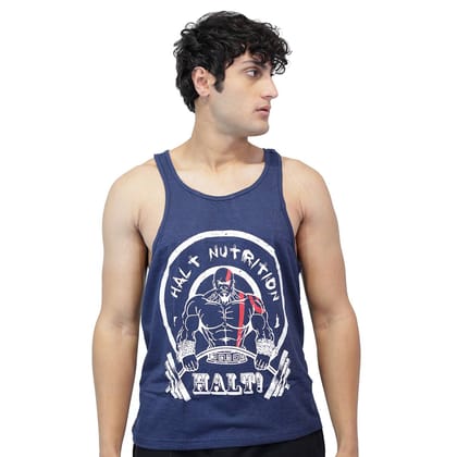Halt Nutrition Gym Stringer-Blue / M