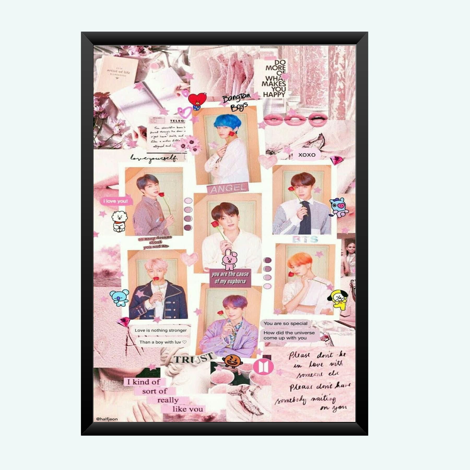 Nokkes Bts Army Bangtan Boy V suga J-Hope Jungkook Jin Jimin Rm 8X12 Inch Size Photo Frame Photo Home Office_bts2_26