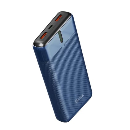 pTron Dynamo Surge 20000mAh 22.5W Fast Charging Power Bank, Supports VOOC/Wrap/Dash USB Charging, 20W PD Fast Charging, 3 Outputs, 1 Input & Multiple Layers of Protection,USB Type-C Input (Blue) pTron Dynamo Surge 20000mAh 22.5W Fast Charging Power Bank,