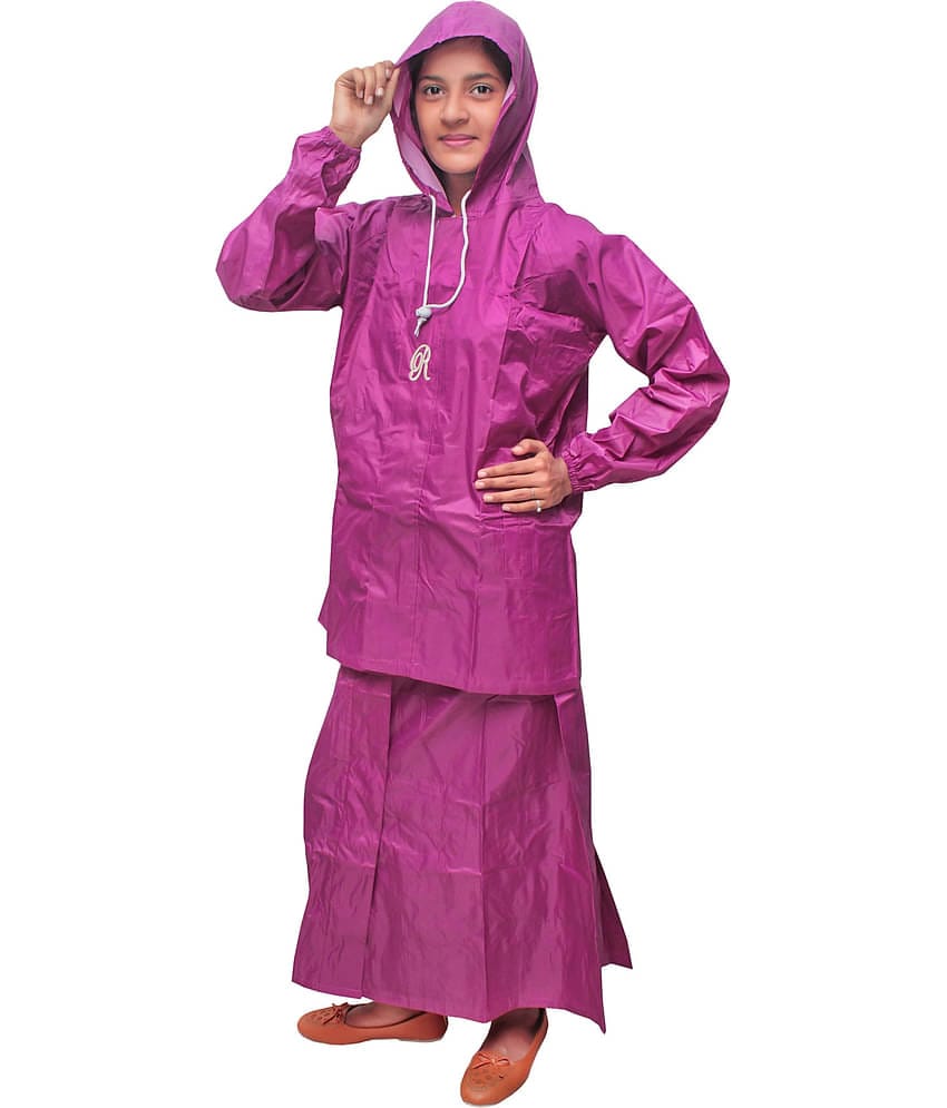 Goodluck Nylon Raincoat Set - Pink