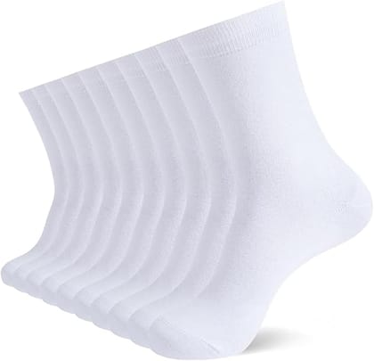 VOICI Men's Formal Socks Black, White Blue and Grey Color Free Size - White 10 VOICI Men's Formal Socks Black, White Blue and Grey Color Free Size - White 10