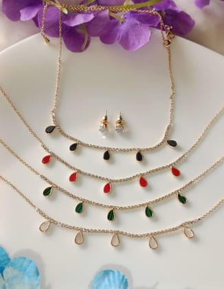 Silver/Gold/Rose Gold Plated Choker Necklace- NK 2455