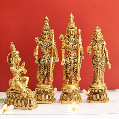 Buy Divine Handcrafted Superfine Brass Ram Darbar Set - 12 Inch Height Buy Divine Handcrafted Superfine Brass Ram Darbar Set - 12 Inch Height