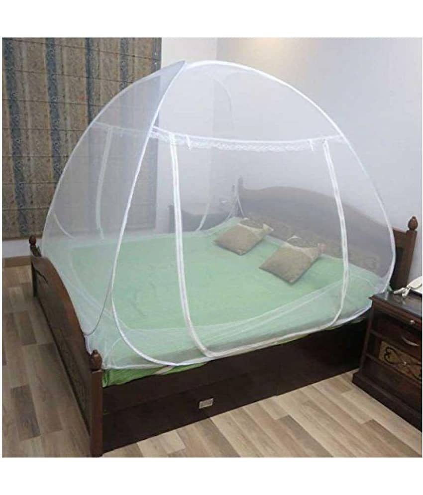 Healthgenie Double White Plain Mosquito Net, Machardani